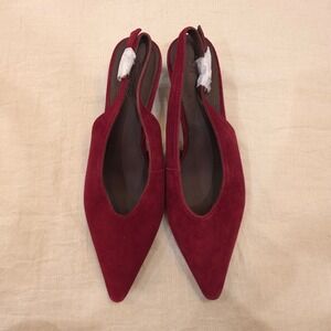 Madewell Emilie Suede Slingback Kitten Heel Pump - Size 7